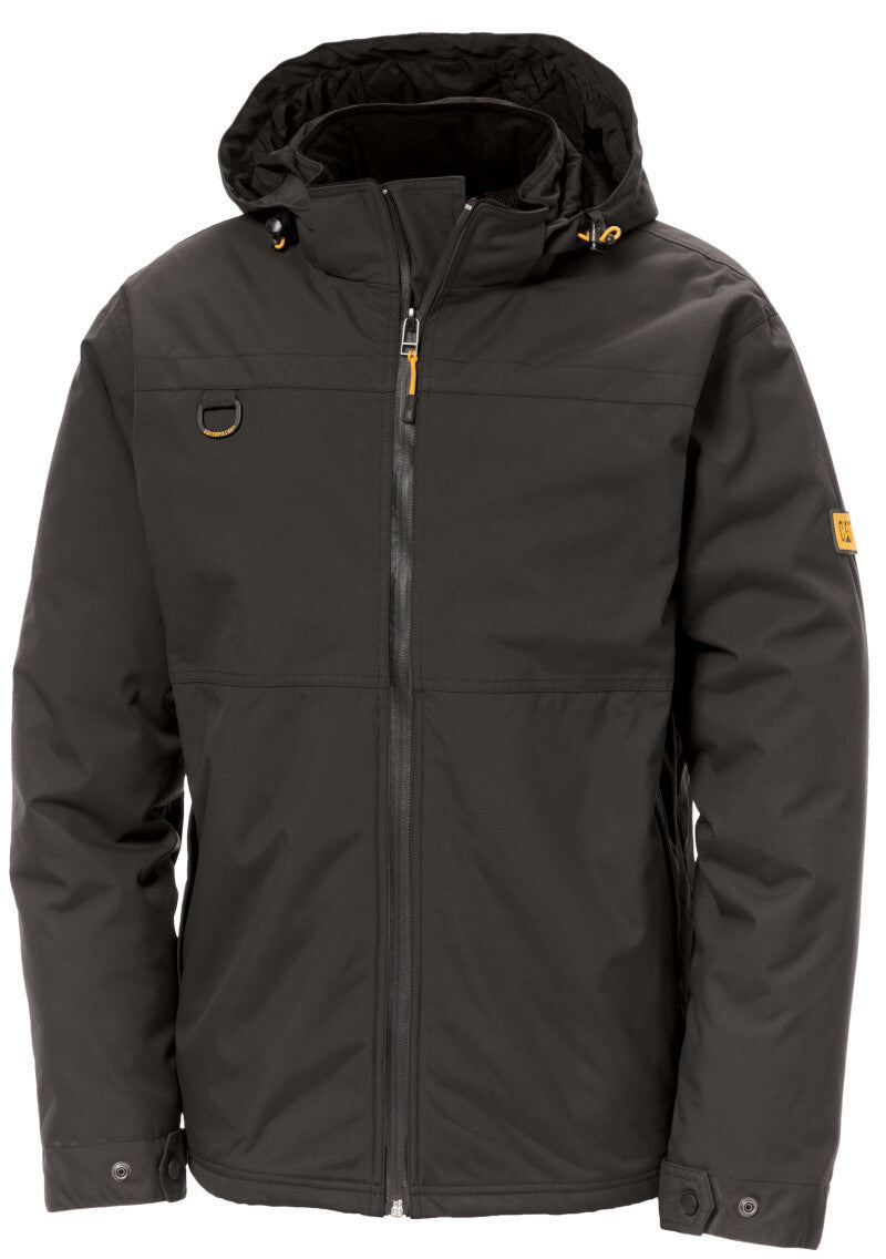 Caterpillar Mens Waterproof Zip Jacket w Hood Chinook CAT Winter Ski in Black - 3XL